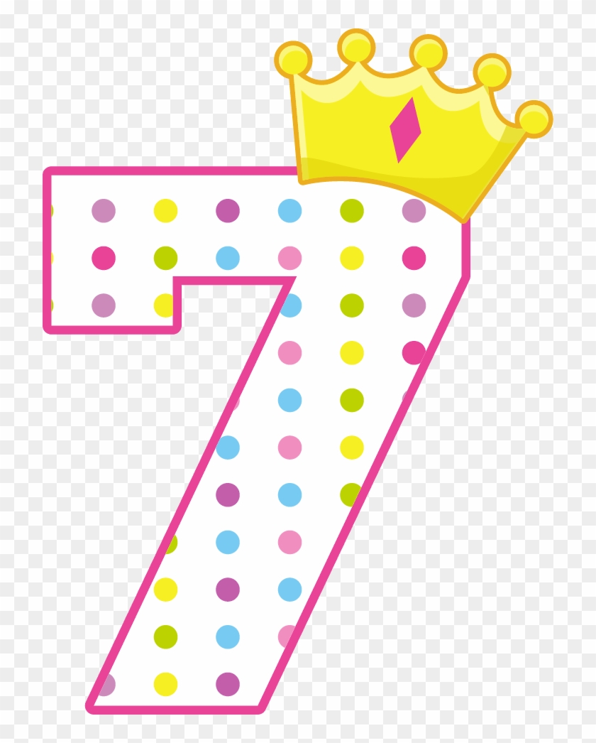 Princesas E Príncipes - Number 7 Cute Png - Free Transparent PNG Clipart  Images Download