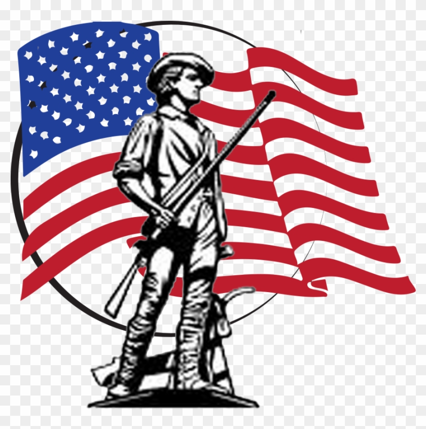 Elongated American Flag Stencil Tattoo