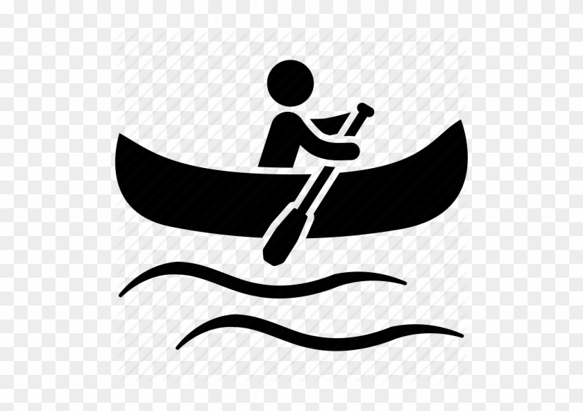 28 Collection Of Canoe Kayak Clipart - Canoe Icon #770084