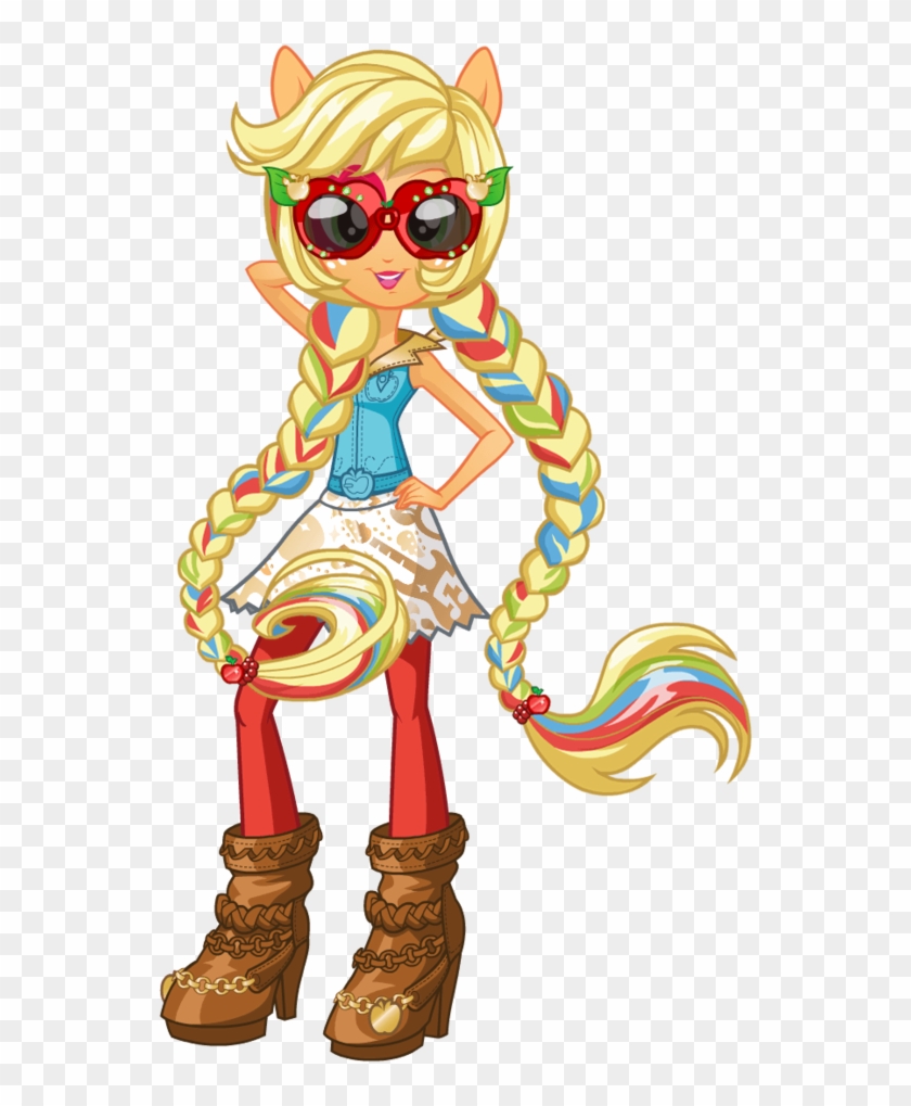 Mlp - Eg2 - Rainbow Rocks - Applejack New Look By Ytpinkiepie2 - Equestria Girls Rainbow Rocks Applejack Png #770140