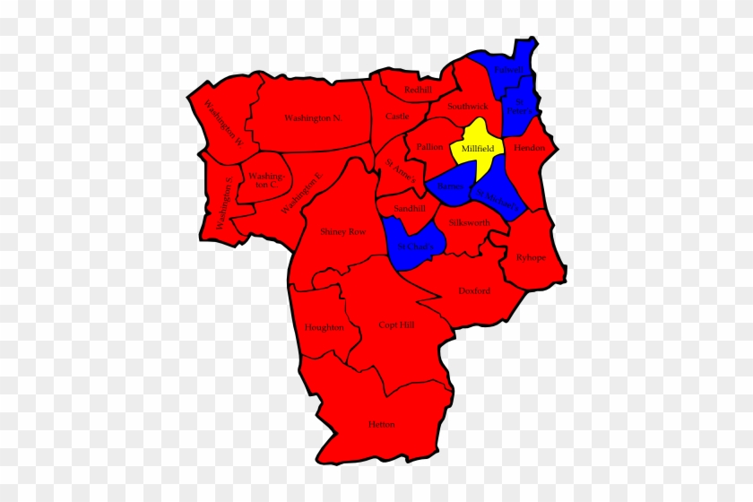 A Map Of The Results Of The 2006 Sunderland Council - Map #770161