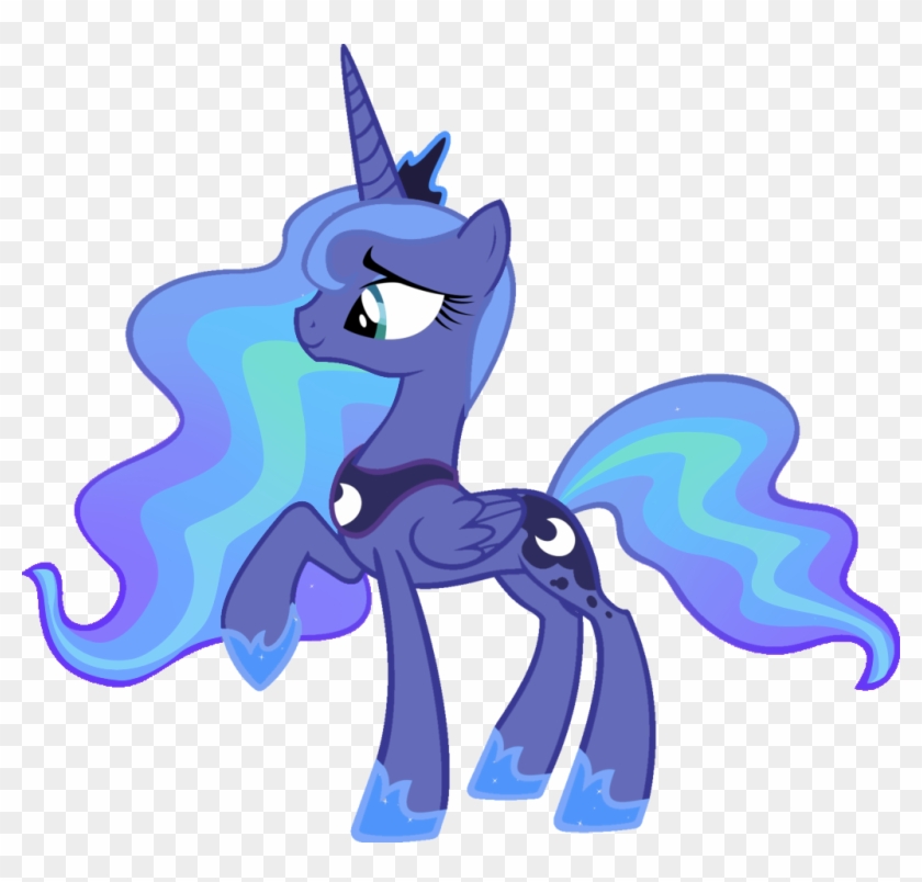 Blah23z, Edit, Ethereal Mane, Princess Luna, Raised - Little Pony Friendship Is Magic #770265