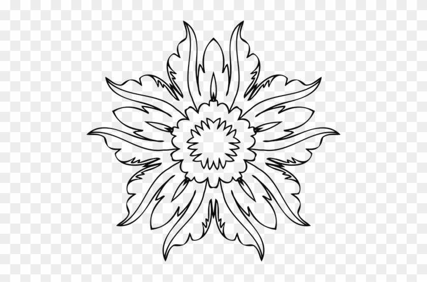 Flower Line Art - Flower Line Art Png #770898