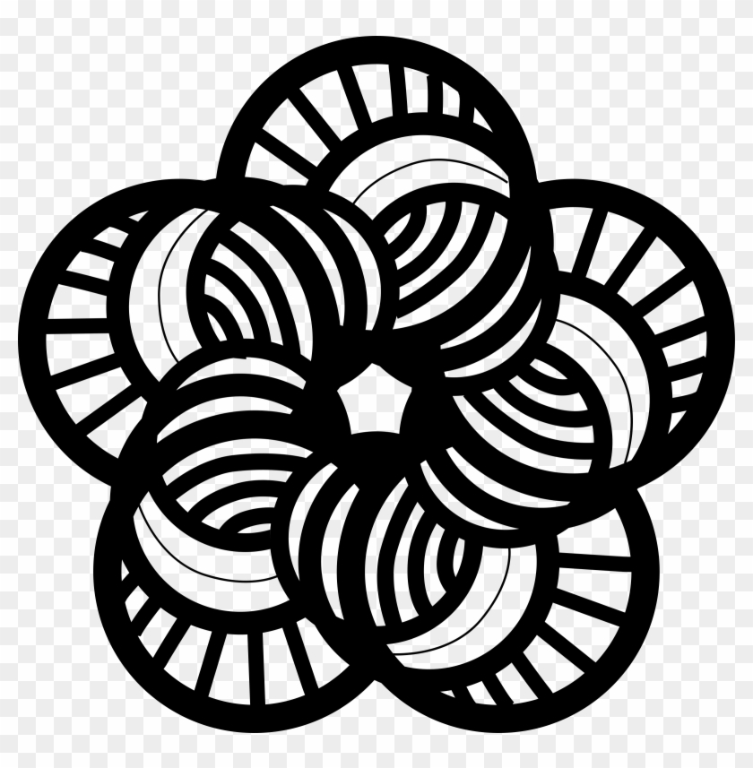 Black And White Ornamental Flower Clip Art At Clker - Black And White Flower Art #770932