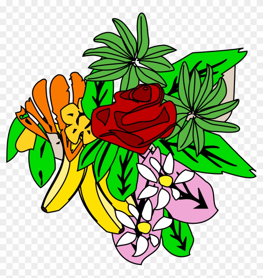 Food And Flower Design 2 - Clip Art #770956