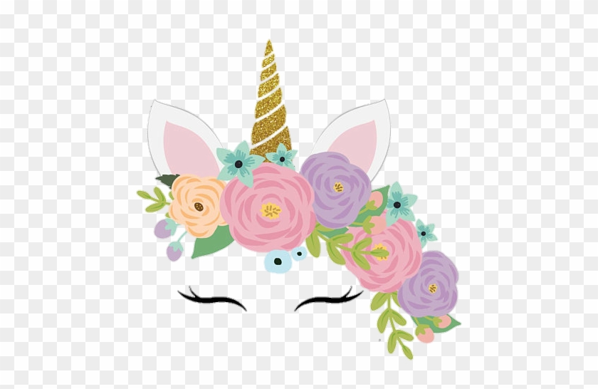 Unicorn Unicornio Cute Colorful Flowers Face Pastel - You Are Invited Unicorn Party #771076