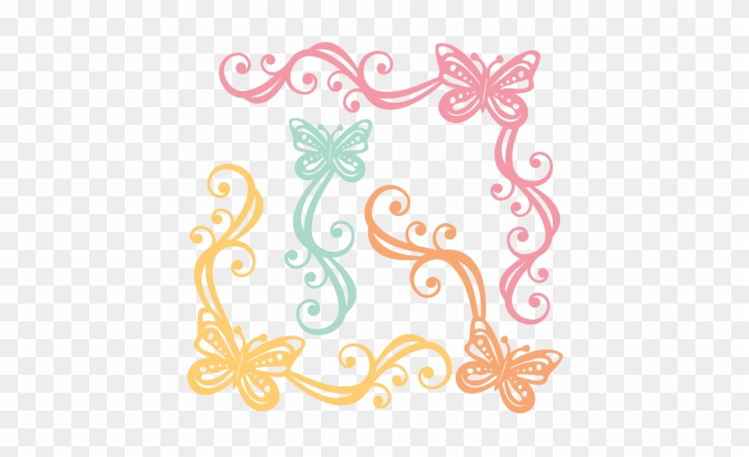 Butterfly Flourishes Svg Scrapbook Cut File Cute Clipart - Free Butterfly Svg #771080