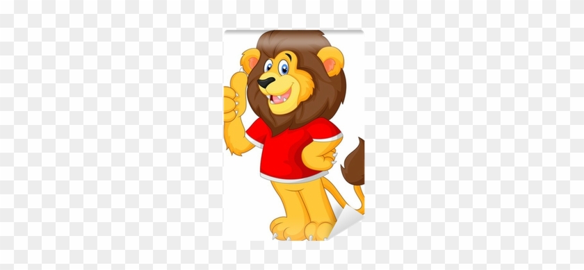 Cute Cartoon Lion Giving Thumb Up Wall Mural • Pixers® - Thumb #771183