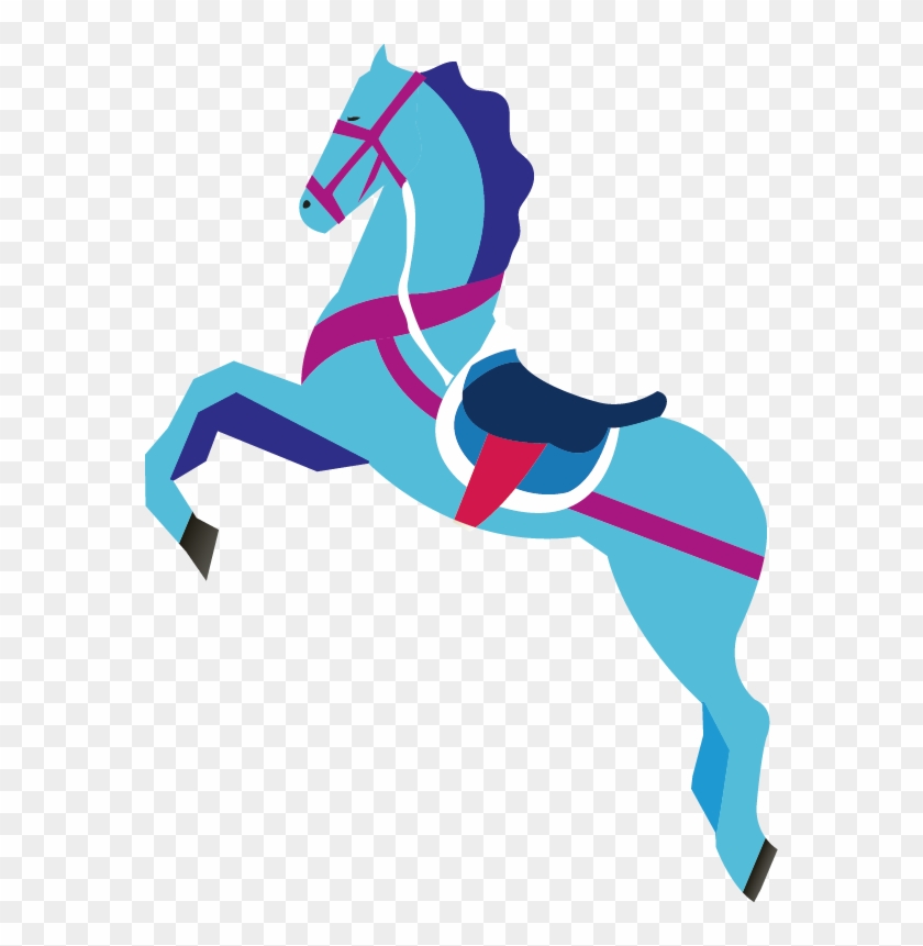 Blue Horse 576*781 Transprent Png Free Download - Blue #771290