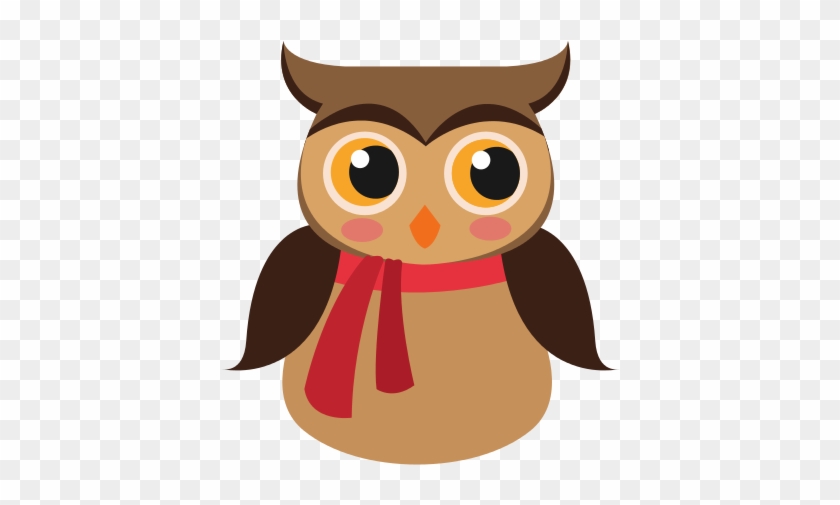 Owl With Scarf Cartoon - Owl #771339