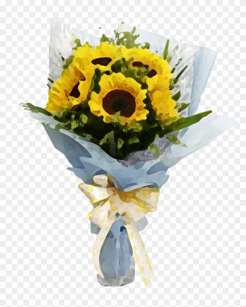 Png形式でダウンロード - Sunflower Bouquet #771559