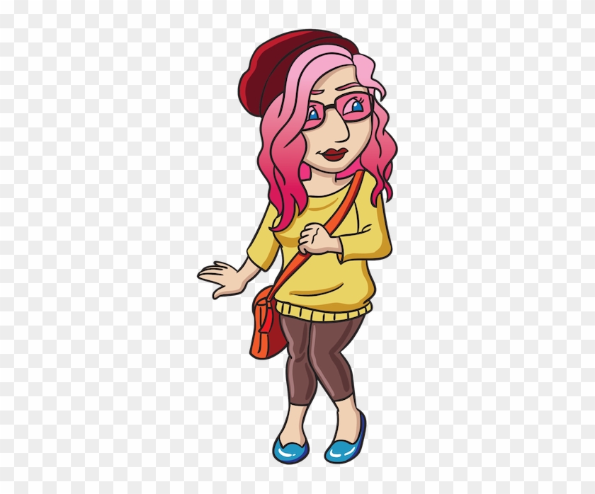 Hipster Girl Stickers - Hipster #771654