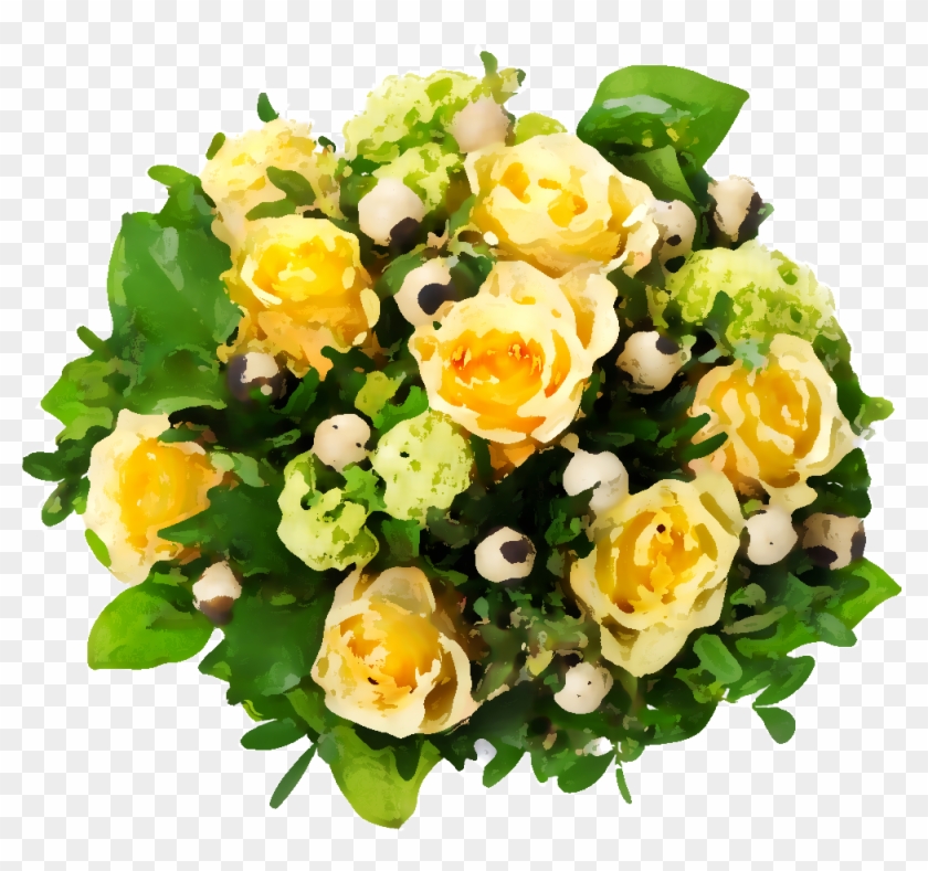 Png形式でダウンロード - Flowers Bouquet Roses Yellow #771689