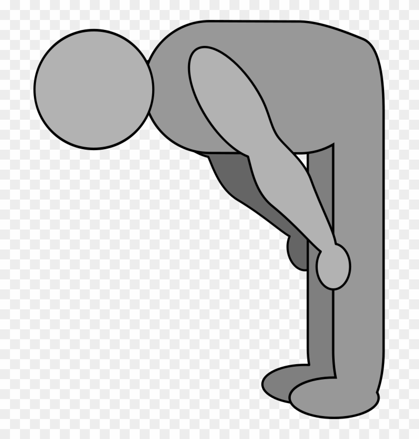 Shaded Bowing Figure - Japanese Bowing Clipart #771762