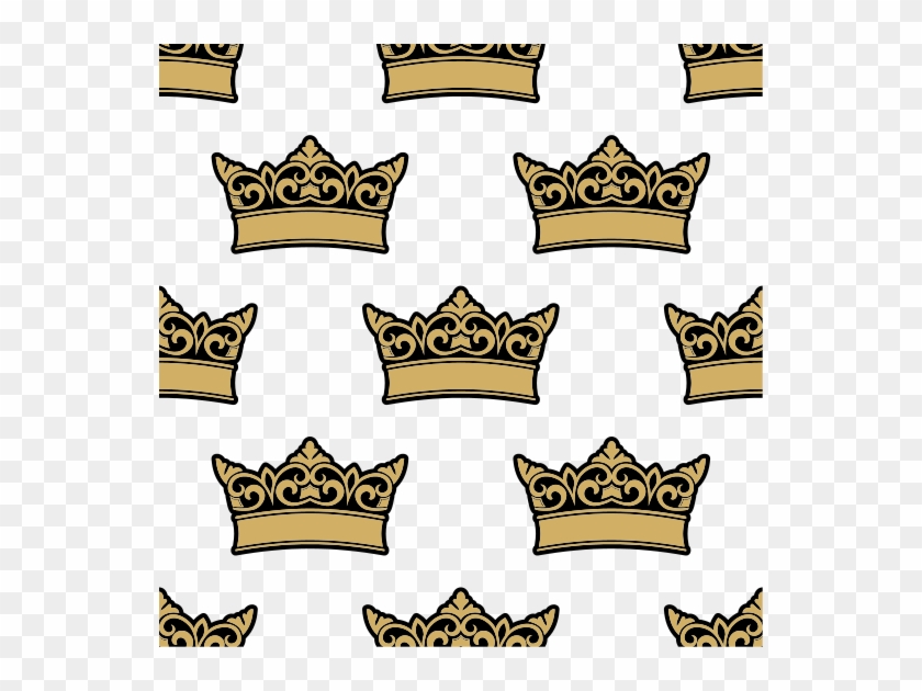 Royal Golden Crowns Seamless Pattern - Design #771781