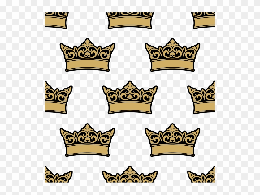 Royal Golden Crowns Seamless Pattern - Design #771781