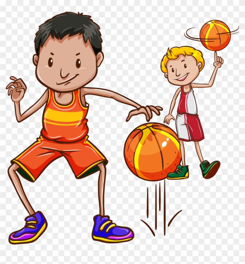 Basketball Drawing Dribbling Illustration - Bounce A Ball Clipart #771938
