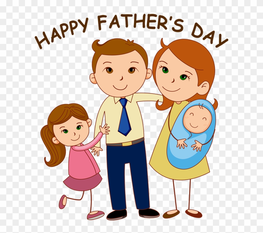 Fathers Day Clip Art - Cartoon Images Of Small Family - Free Transparent  PNG Clipart Images Download