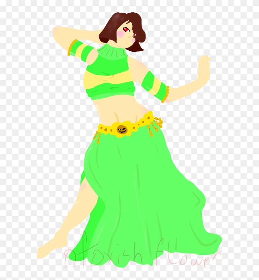 Chara Bellydancer By Foxishflower - Undertale Chara Belly Dancer #772058