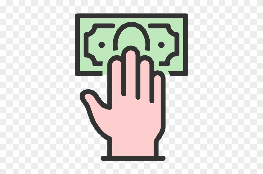 Hand With Dollar Bill Transparent Png - Simbolos De Dinero Png #772378