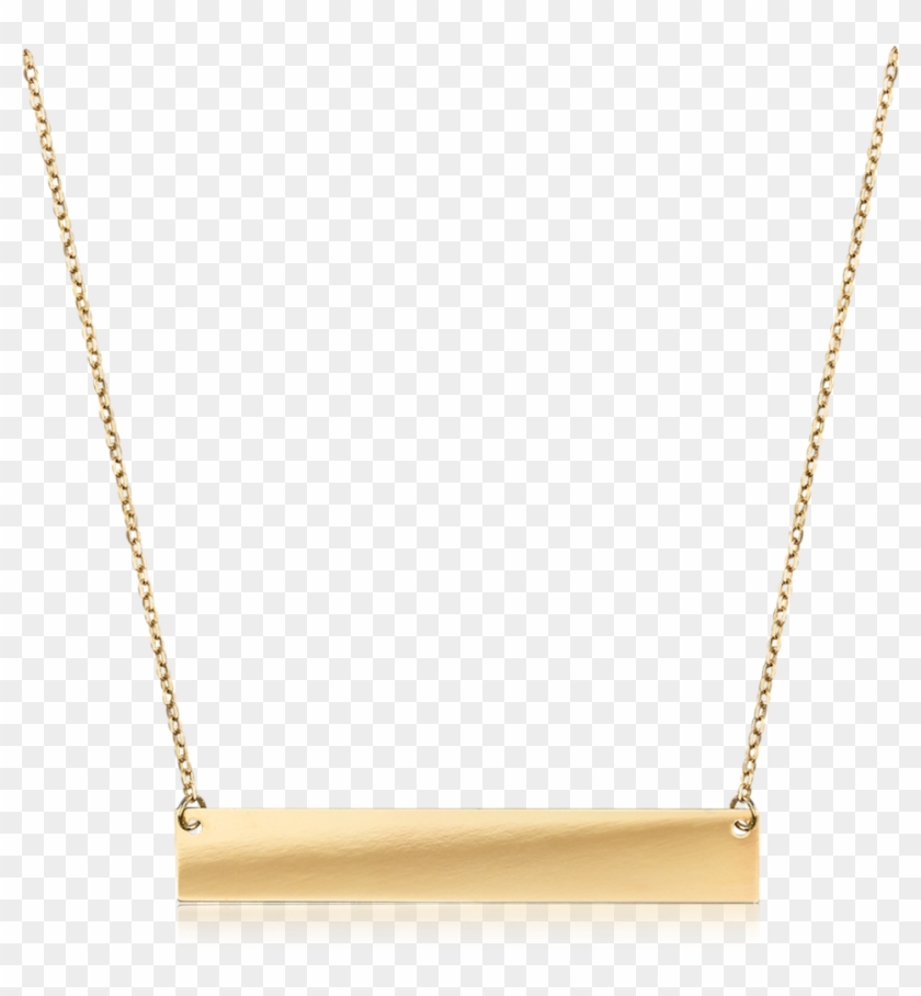 Super Design Ideas 14k Necklace Gold Bar Engravable - Necklace #772390