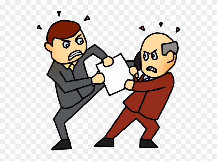 Two Men Fighting By Akhdanhyder - Cartoon - Free Transparent PNG Clipart  Images Download