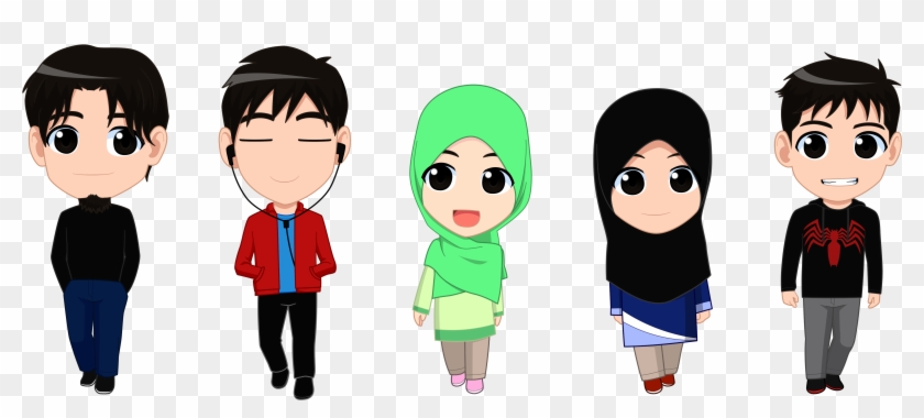 Chibi Siblings By Taj92 Chibi Siblings By Taj92 - Cartoon Muslimin #772424