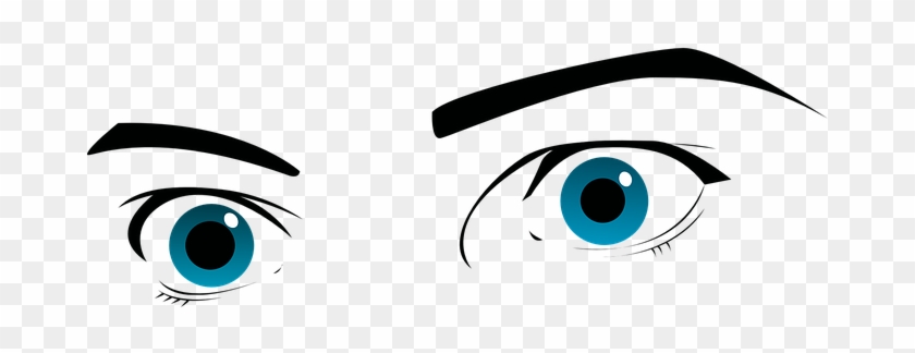 Eyes Blue Eyes Eyebrows Brows Seeing Obser - Los Ojos En Dibujo #772442