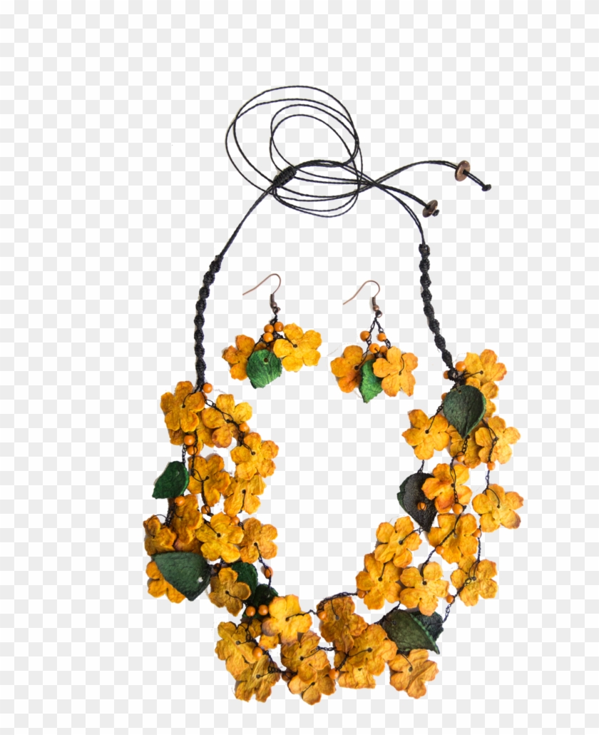 Elda Orange Peel Necklace Set - Necklace #772496