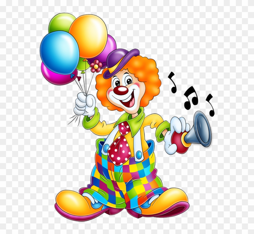 Funny Musical Party Clowns With Balloons - Clown Clipart #772712