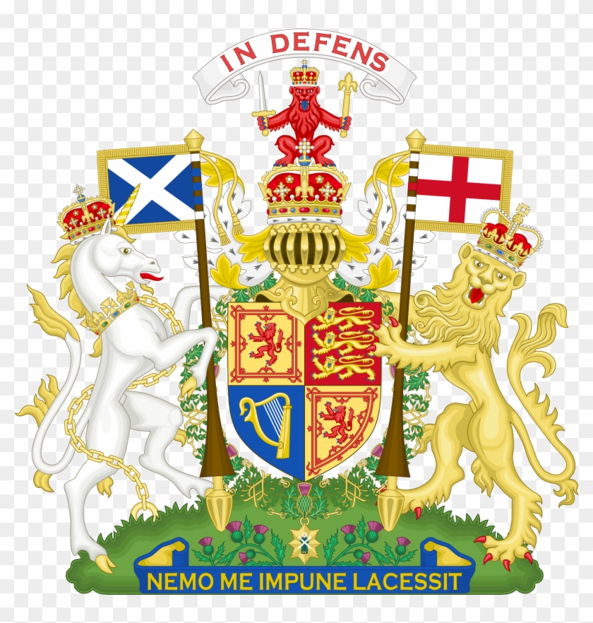 The Version Of The Uk Royal Coat Of Arms Used In Scotland - Unicorn National Animal Of Scotland #772747