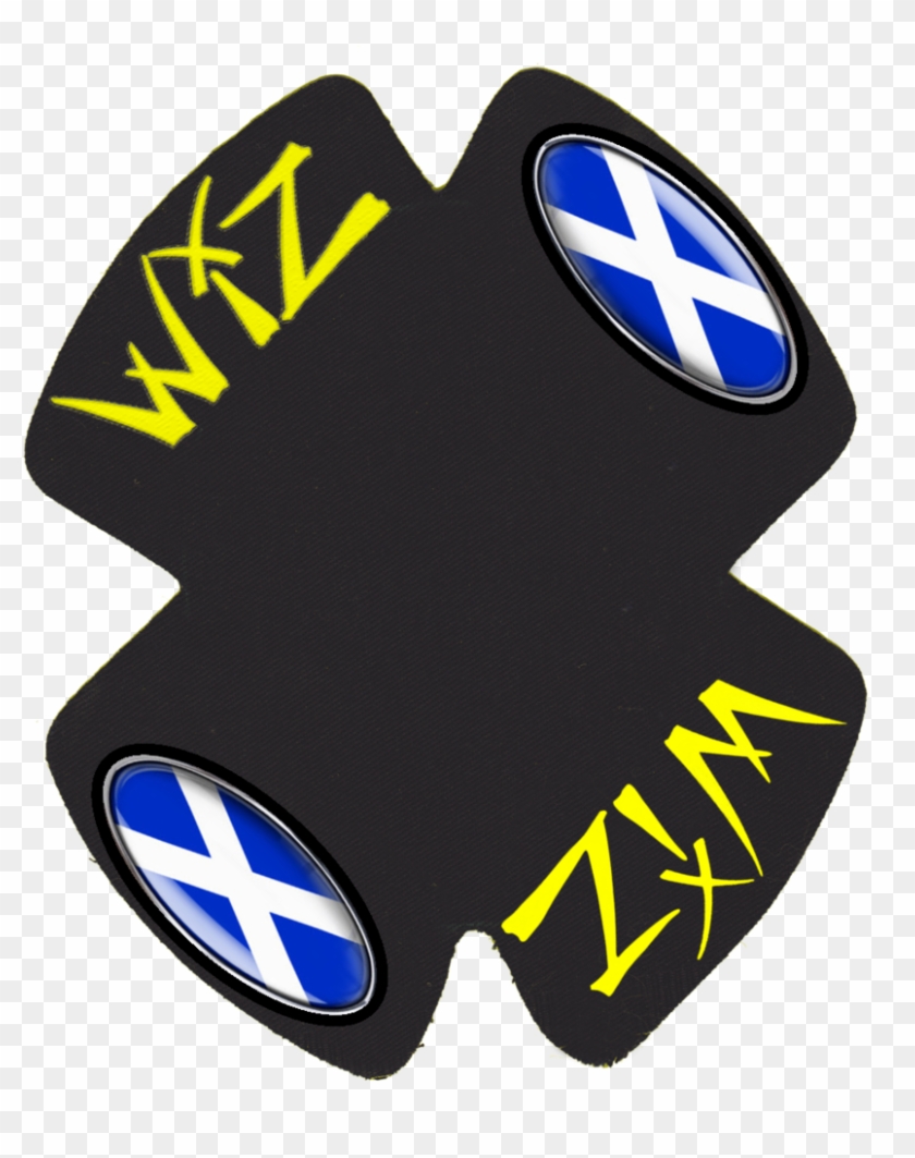 Wiz Graffix Scottish Flag Knee Slider Backings - Wiz Design Knee Slider Number 1 (pair) #772788