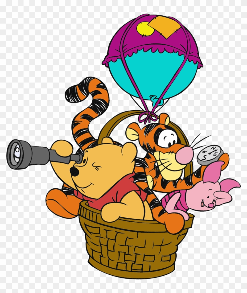 Winnie The Pooh Group Clipart - Winnie The Pooh Balloon Png #772803