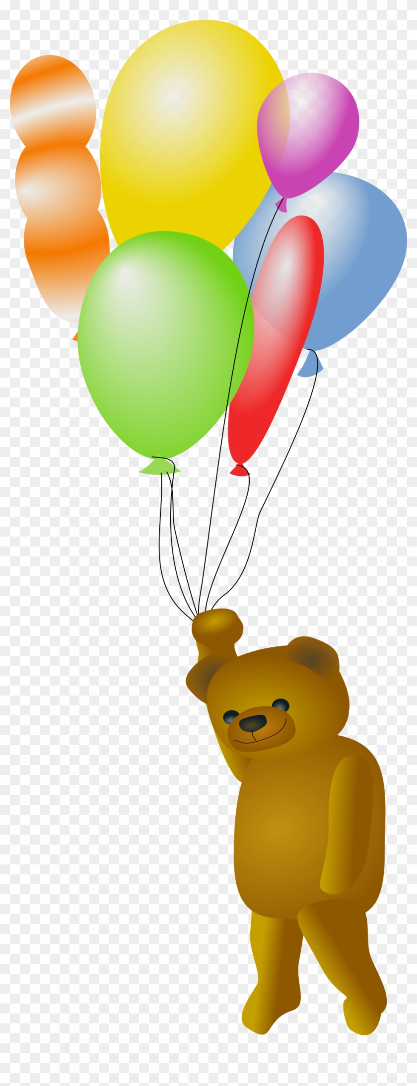 This Free Icons Png Design Of Teddy Bear With Balloons - Floating Balloon Gif Png #772812