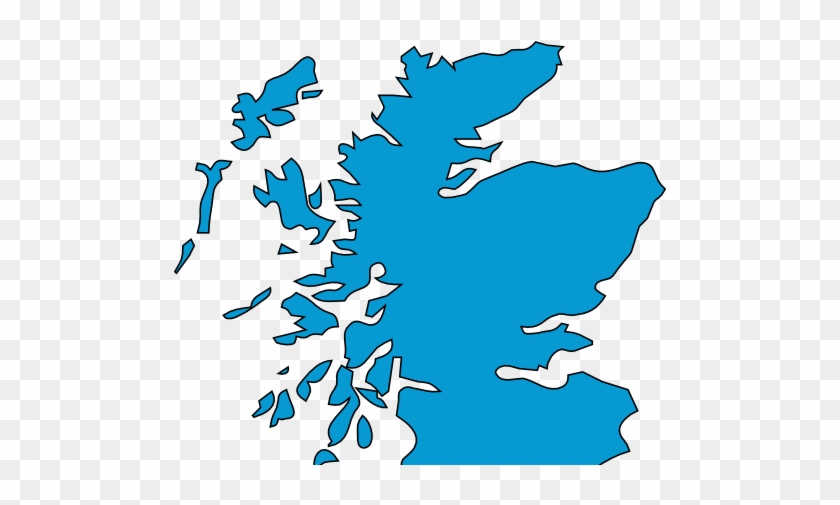 492 X 593 - Outline Map Of Scotland #772928