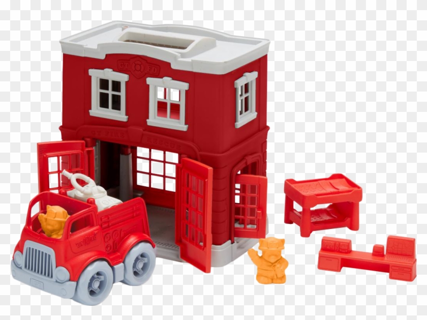 Green - Green Toys Fire Station Playset #772933