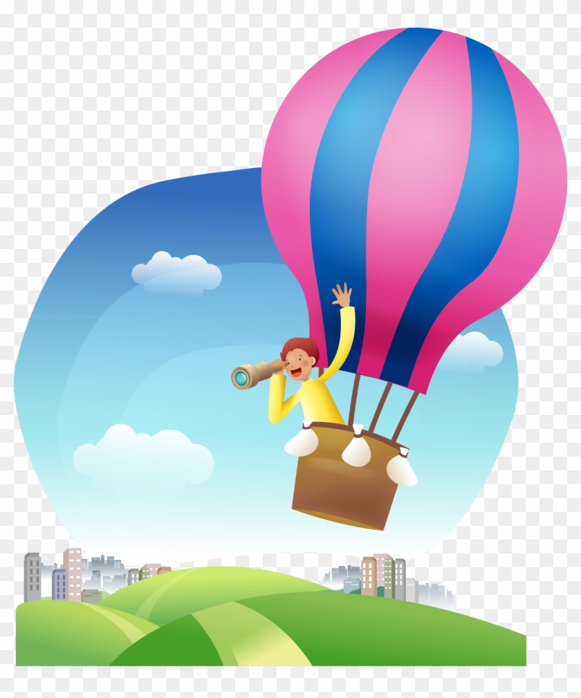Hot Air Balloon Cartoon Illustration - Balloon Sky Cartoon Png #772957