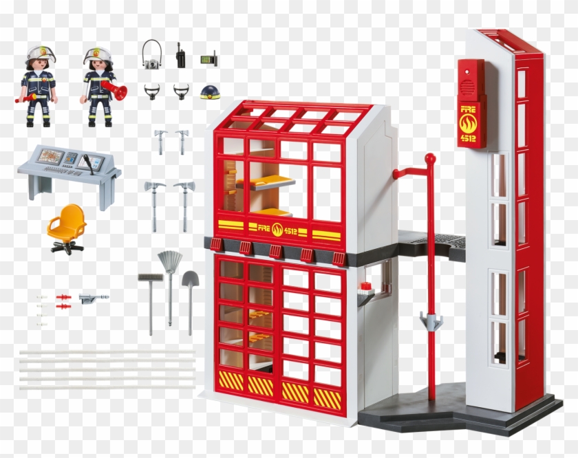 Playmobil City Action Fire Station With Alarm - Caserne Pompier Playmobil 5361 #772985