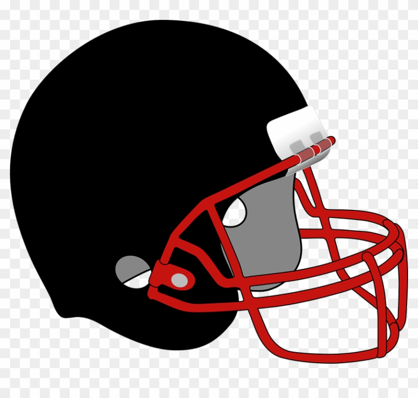 Fire Helmet Clipart - Red And Black Football Helmet #772995