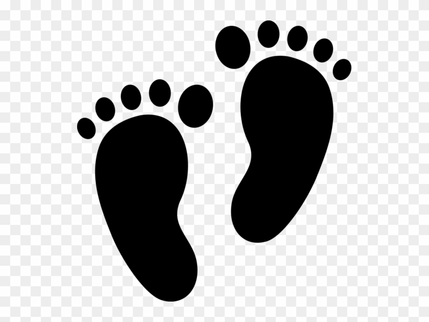 Baby Footprint Silhouette Clipart - Baby Feet Silhouette #773038