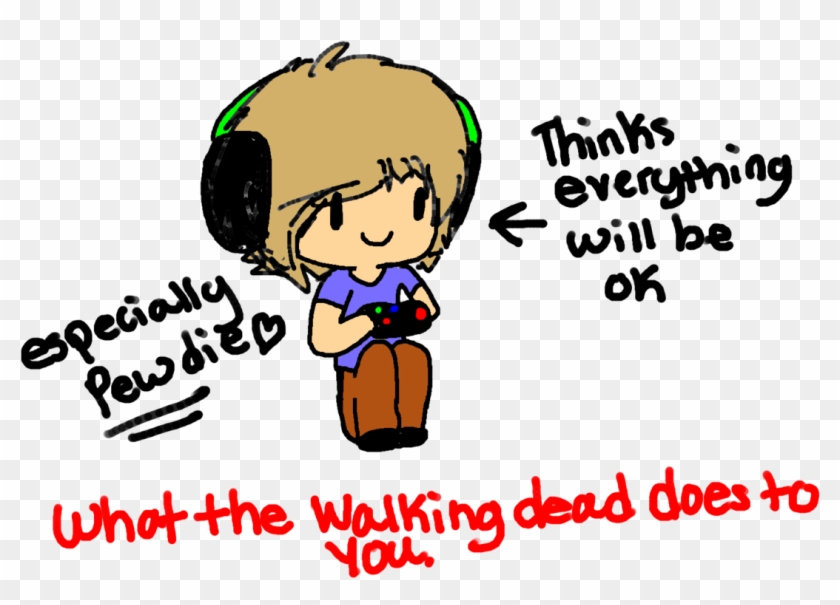 Pewdiepie Trauma, Walking Dead, Animation By Stellasaurassock - Cartoon -  Free Transparent PNG Clipart Images Download