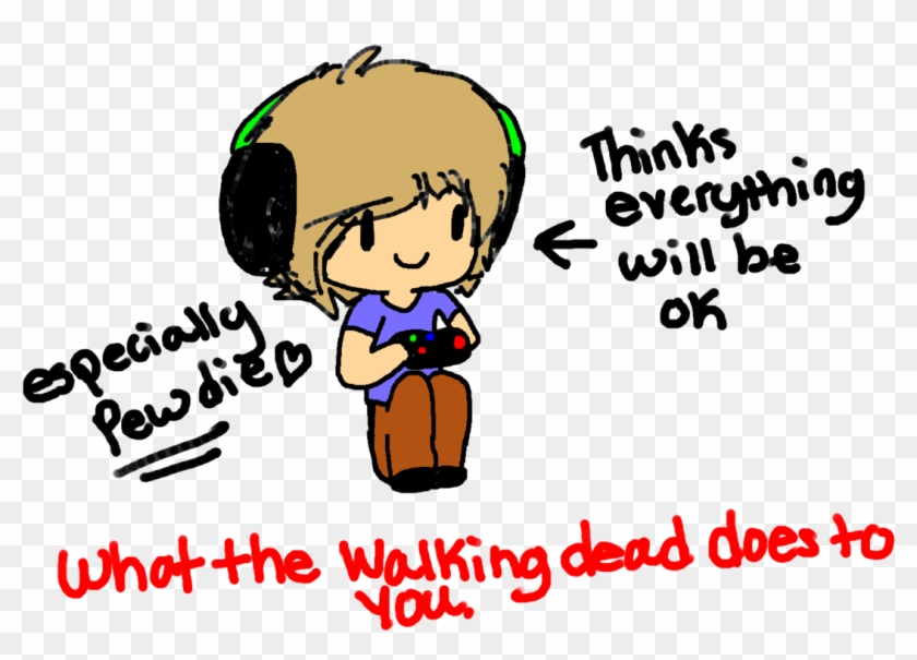 Pewdiepie Trauma, Walking Dead, Animation By Stellasaurassock - Cartoon #773269