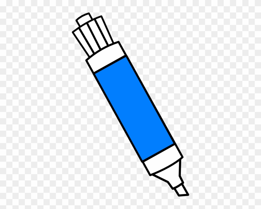Two Blue Markers Stacked, Marker Clipart, Blue, Marker PNG