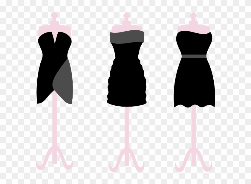 Tres Maniquis Clip Art At Clker - Little Black Dress Cartoon #773570