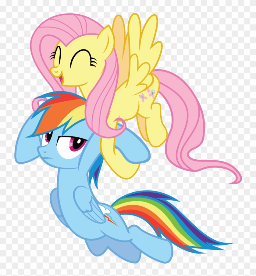 Characters - Fluttershy And Rainbow Dash #773572