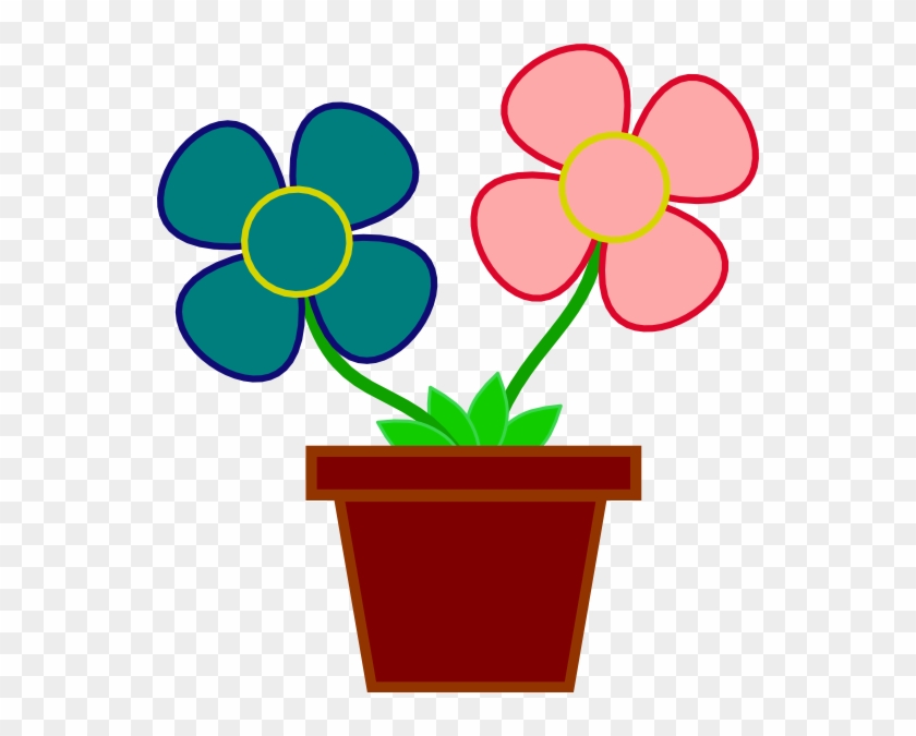 Flower 6 Png Clip Art - Flower In A Pot Cartoon #773612