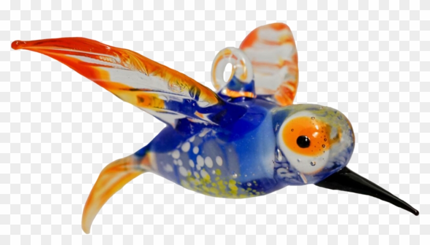 Blown Glass Hummingbird - Blue #773963