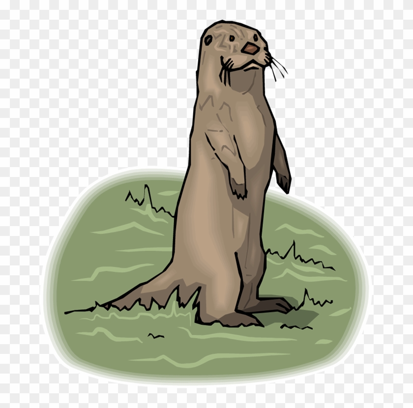 Cartoon Otter Standing #773965