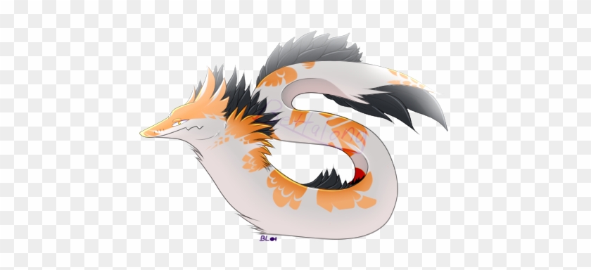 Auctioning This Feathery Goldfish-koi Snek - Illustration #773981