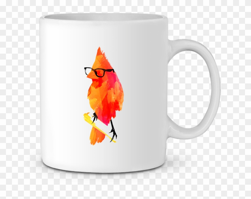 Mug En Céramique Punk Bird Par Robertfarkas - Giclee Painting: Farkas' Punk Birdy, 24x16in. #774001